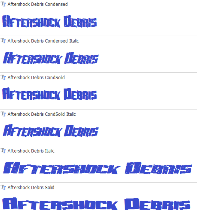 AftershockDebrismore