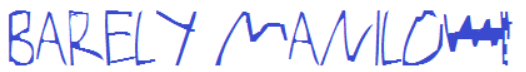 Barely Manilow Font