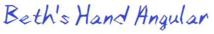 Beth's Hand Angular Font