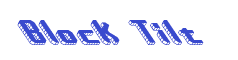 Block Tilt Font