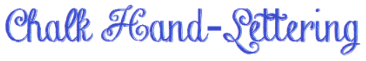 ChalkHandLetteringFont