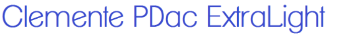 ClementePDacExtraLightFont