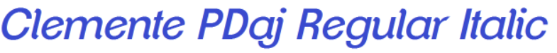 ClementePDajRegularItalicFont