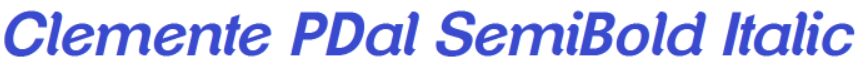 ClementePDalSemiBoldItalicFont