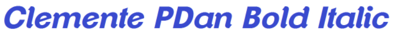 ClementePDanBoldItalicFont