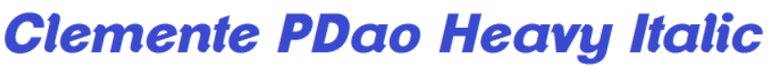 ClementePDaoHeavyItalic