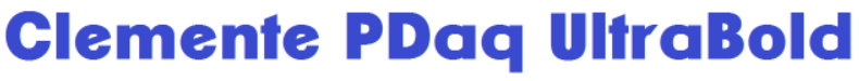 ClementePDaqUltraBoldFont