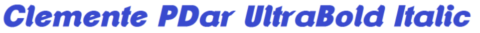 ClementePDarUltraBoldItalicFont