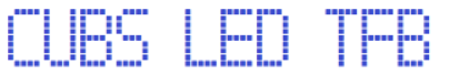 Cubs LED TFB Font