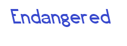 Endangered Font