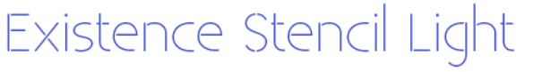 Existence Stencil Light Fonts
