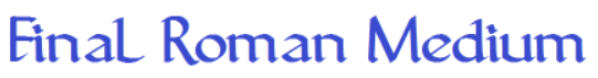 Final Roman Medium Font