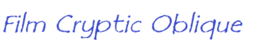 Film Cryptic Oblique Font