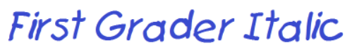 First Grader Italic Font