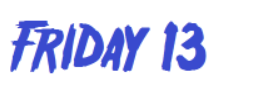 Friday 13 Font