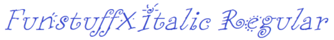 FunstuffXitalic REgular Font