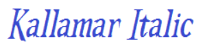 KalamarItalicFont