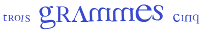 3 Grammes 5 Font